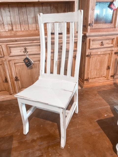 TRADITIONAL SANTA RITA CHAIR W/ ANTIQUE WHITE STAIN - The Rustic Mile