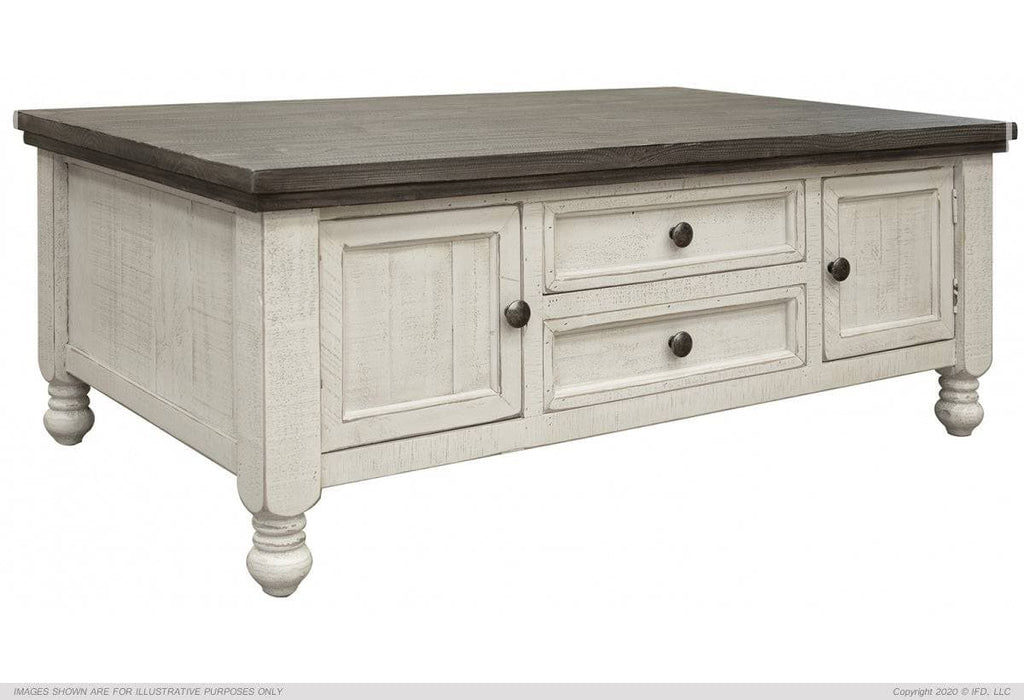 STONE DRAWER COFFEE TABLE AND TWO END TABLES - The Rustic Mile