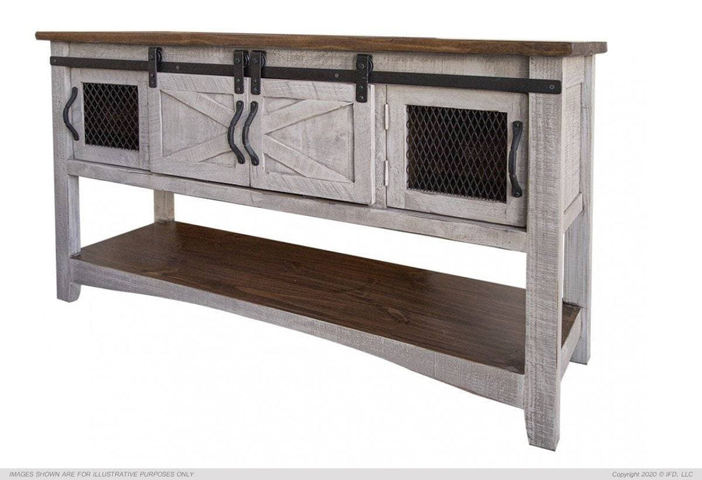 PUEBLO GRAY COFFEE TABLE AND 2 END TABLES - The Rustic Mile