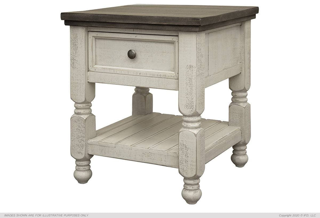 STONE DRAWER COFFEE TABLE AND TWO END TABLES - The Rustic Mile