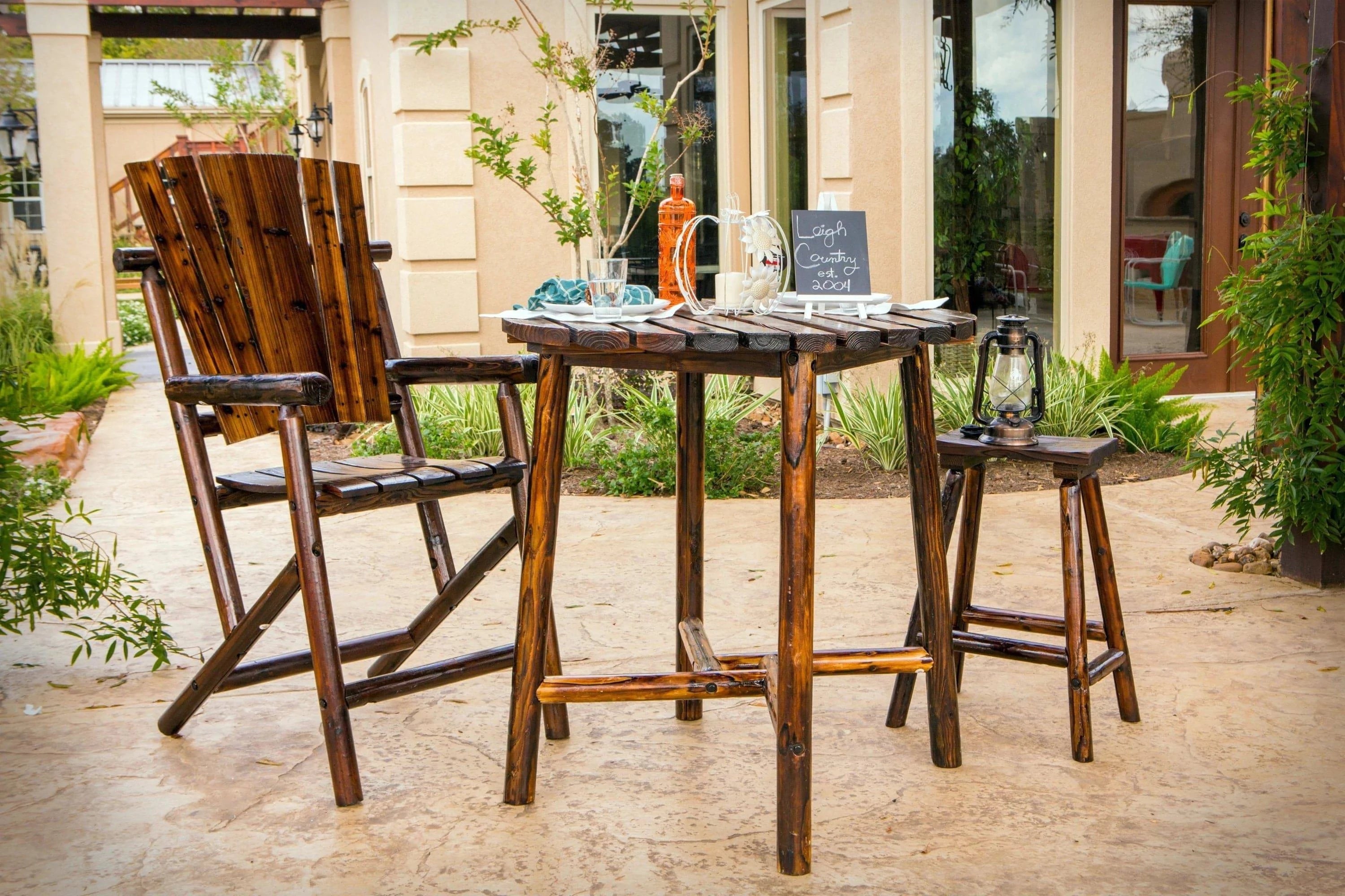 CHAR LOG OUTDOOR PUB SET The Rustic Mile