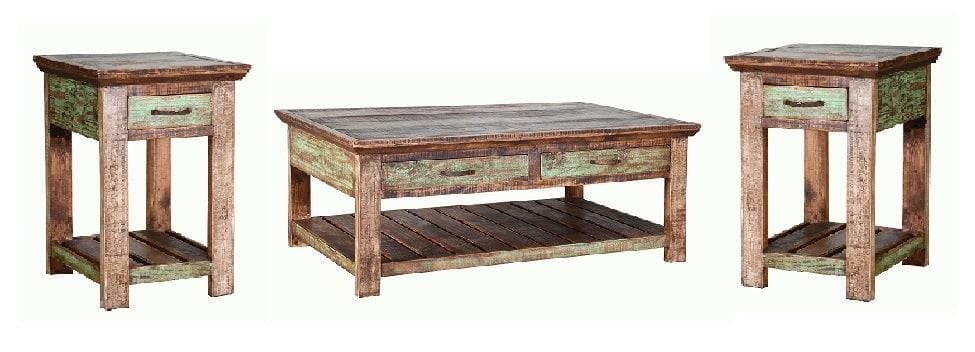 CABANA COFFEE TABLE AND TWO END TABLES - The Rustic Mile