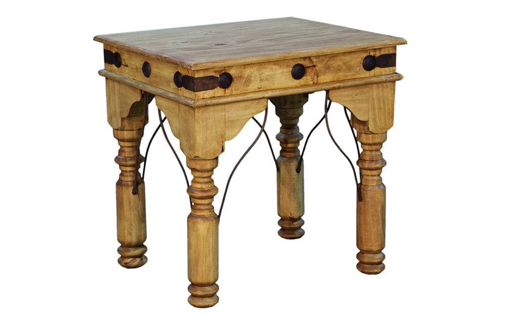 TRADITIONAL INDIAN COFFEE TABLE AND TWO END TABLES - The Rustic Mile